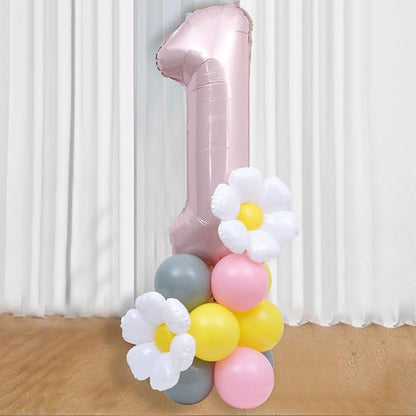 Daisy 1st Birthday Balloon Tower DIY Kit - Image 3
