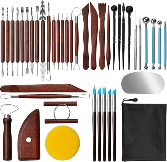 Amrules Clay Tools Kit, Practical Polymer Clay Sculpting Tools Kit, Air Dry by Amrules