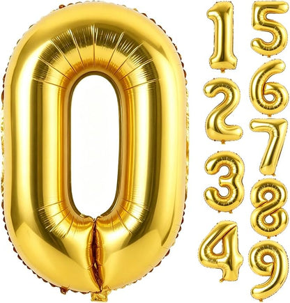 40 Inch Gold Number 0 Foil Balloon by Unknown