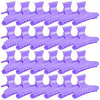 Ondder 24 Pcs Purple Butterfly Hair Clamps Clips Hair Claw Clips Salon Pro Section Clip for Styling, Sectioning, Cutting, Coloring Hair Clips Hairdressing Salon Tool Hair Accessories for Women Girls