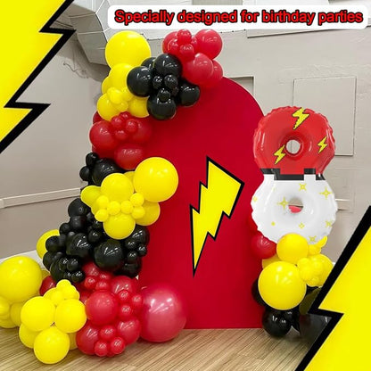 40 Inch Giant Red and White Cartoon Theme Number Foil Balloons - Image 4