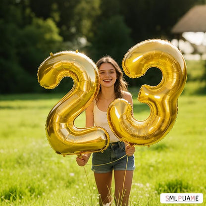 40 Inch Gold Number 2 Balloon, 2nd Birthday Decoration Boys Girls | Large Self - Image 5