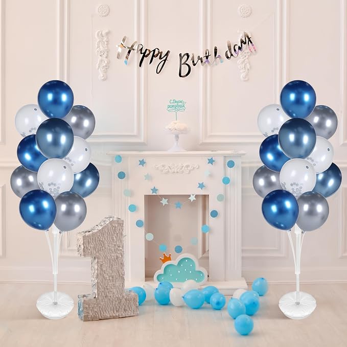 Aneco 4 Set Blue Balloon Stand Kit - Image 2