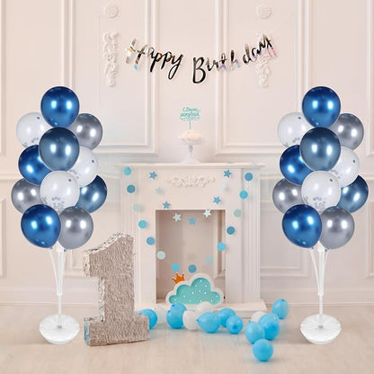 Aneco 4 Set Blue Balloon Stand Kit - Image 2