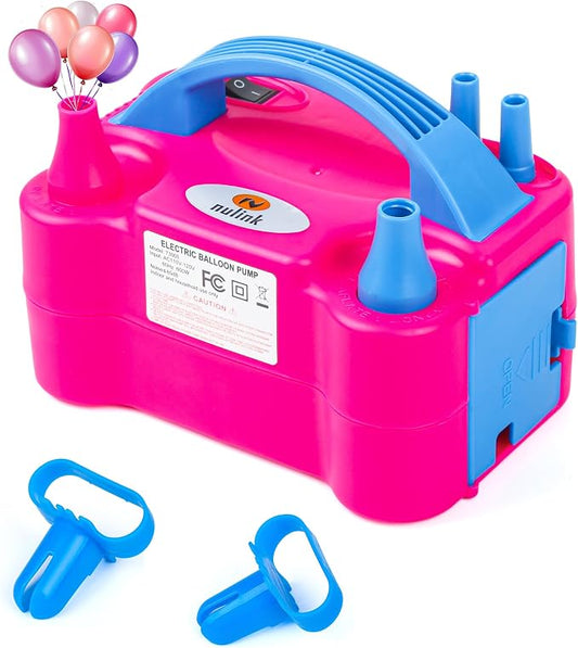 Balloon Pump Electric Portable Dual Nozzle Air Pump by NuLink