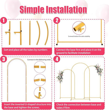 6FT Arch Backdrop Stand, Wedding Arch Backdrop Stand, Balloon Arch Stand | - Image 5