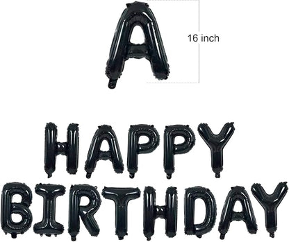 Happy Birthdays Banner Black - Image 3