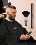 ULG Professional Hair Cutting Cape with Neck Duster Brush Waterproof Extra Large Size Salon Barber Cape Haircut Cape for Men