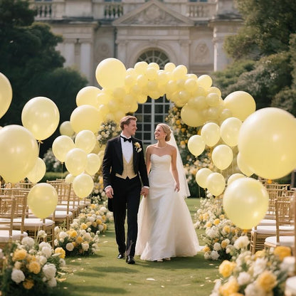110pcs Pastel Yellow Balloon 12 Inch, Pastel Yellow Latex Balloons - Image 7