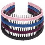 STHUAHE4PC Multicolor Protection Resin Teeth Comb Hair Hoop Hairband Headband Hair Accessories for female by Beauty hair (black+Purple+blue+pink)