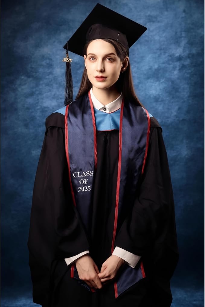 UrcTepics 8×10ft Dark Blue Abstract Fabric Backdrop. School Headshot, Senior - Image 3