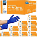 Inspire Black Nitrile Disposable Gloves | 4.5 Nitrile Safety Medical Exam Cooking Cleaning Disposable Black Gloves (Blue - Case of 1000, XXL)