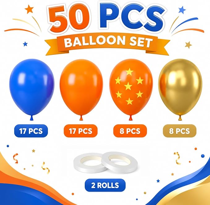 Orange and Blue Balloons - Image 2