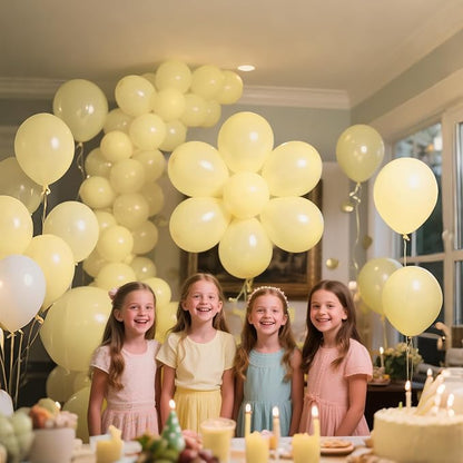 110pcs Pastel Yellow Balloon 12 Inch, Pastel Yellow Latex Balloons - Image 6