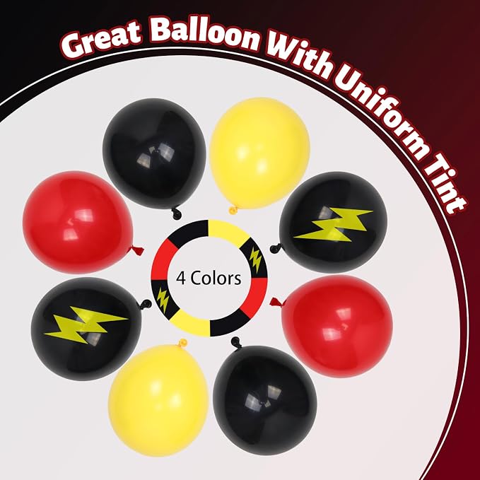 60pcs Black and Yellow Balloons 12inch - Image 2