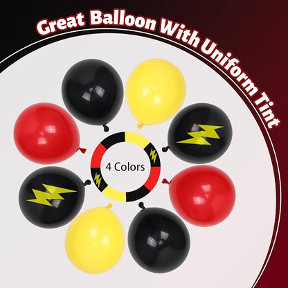 60pcs Black and Yellow Balloons 12inch - Image 2