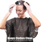 Waterproof unisex-adult Hair Dye Cape,Short Comb-Out Capes for Hair Stylist,Makeup Apron for Hair Color,