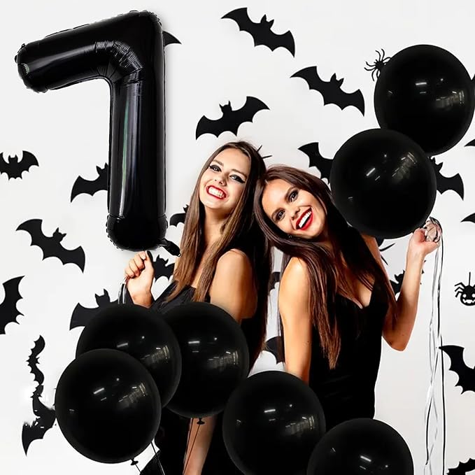 Number Balloons Black Party Balloon - Image 6