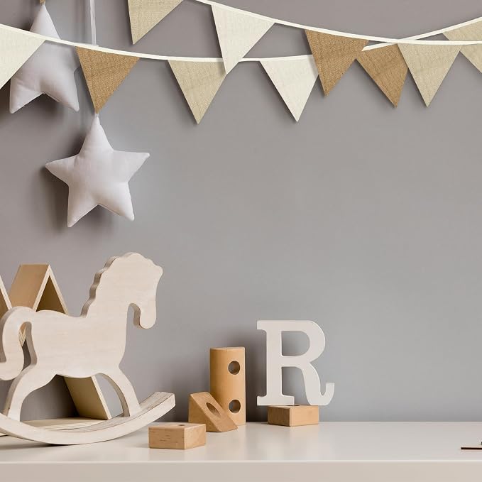 Oudain 2 Pcs Pennant Banner Flags Nursery Garland Triangle Bunting Flags - Image 4
