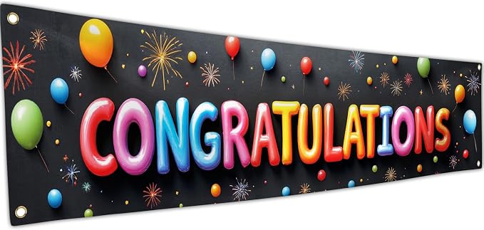 Congratulations Banner for Prom by Bravita