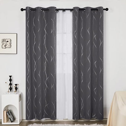 Deconovo Living Room Curtains 84 Inches Long, Thermal Insulated, Room Darkening - Image 2