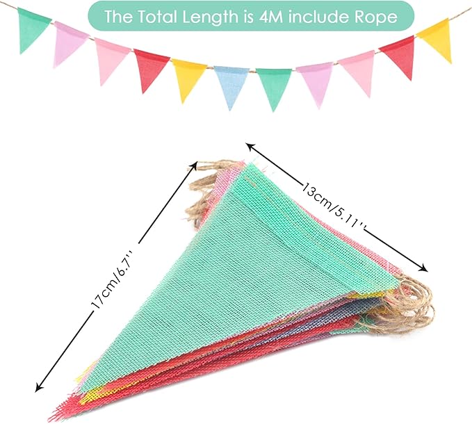 G2PLUS Bunting Banner, Triangle Flag Garland, Pennant Banner Flags, Pride Month - Image 2