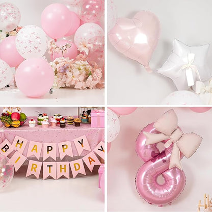 8th Pink Bow Birthday Decorations - Image 7