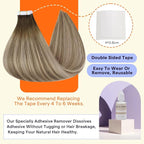Full Shine Tape in Hair Extensions Human Hair 22 Inch Adhesive Extensions Dark Roots Balayage Color 3 8 22 Blonde Double Sided Remy Tape ins Human Hair Extensions 50 Gram 20 Pcs Add Length