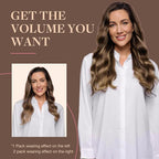 GOO GOO Clip in Hair Extensions Real Human Hair, Remy Human Hair Extensions Clip ins for Women, Natural Human Hair, 18inch 180g 7Pcs, #4/27/4 Balayage Chocolate Brown to Caramel Blonde
