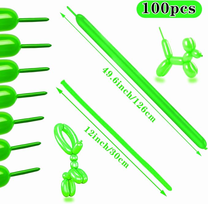 260 long balloons for balloon animals 100 Pack Thickening Latex Modeling Long - Image 3