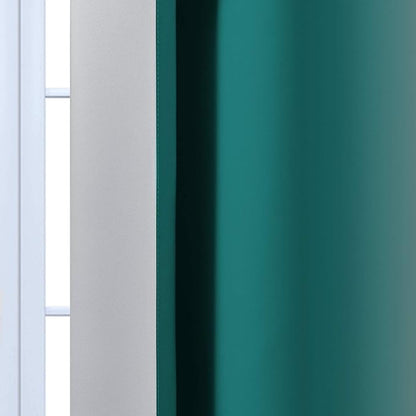 Yakamok Ombre Curtains Teal and Greyish White - Image 7