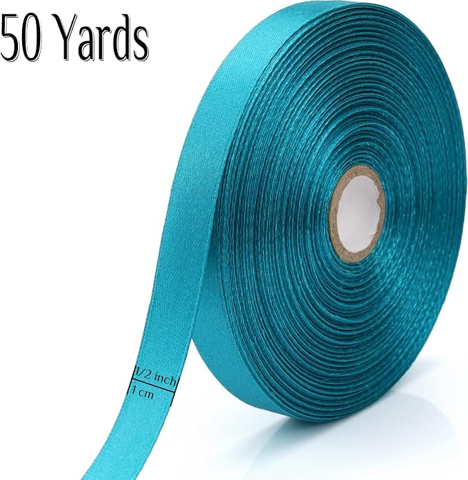 Nsilu 1/2 inch, Peacock Blue Ribbon - Image 2