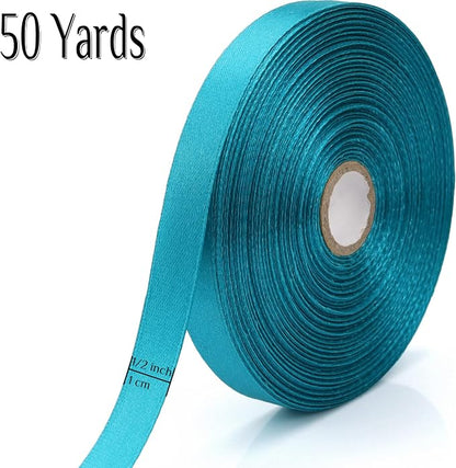 Nsilu 1/2 inch, Peacock Blue Ribbon - Image 2
