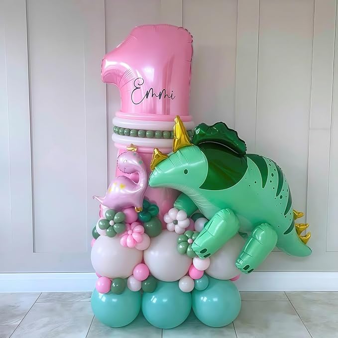 Pastel Pink 1 Balloon Number, 40 Inch Light Pink 1 Balloons Large Helium Foil - Image 2