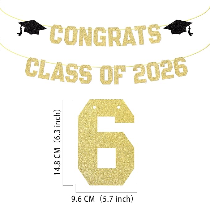 Pre-Strung Congrats Banner for Graduation - Image 2