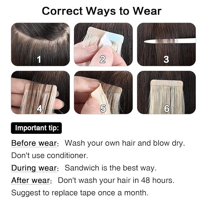 SUYYA Tape in Hair Extensions Human Hair 50g/pack 20pcs Straight Balayage Seamless Skin Weft Tape in Real Hair Extensions Ombre Chocolate Brown to Caramel Blonde(24inch #P4/27/T4)
