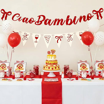 Affrolling Ciao Bambino Baby Shower Decoration Italian Baby Shower Banner Ciao - Image 3