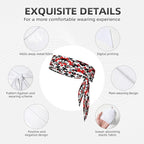 Men's Women Military Red Camo Army Camouflage Sports Sweatband Boho Style Lovely Head Ribbon Headdress for Yoga Athletic Spa