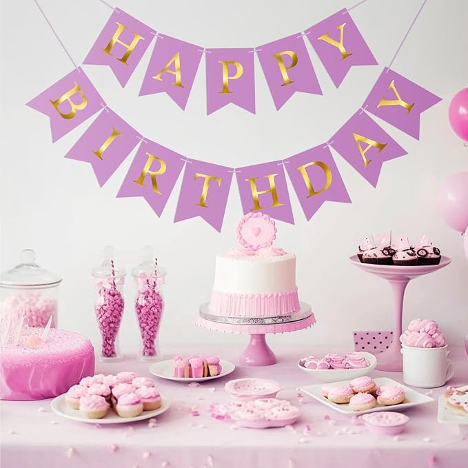 Happy Birthday Banner Birthday Party Banner NO DIY Happy Birthday Sign | - Image 4
