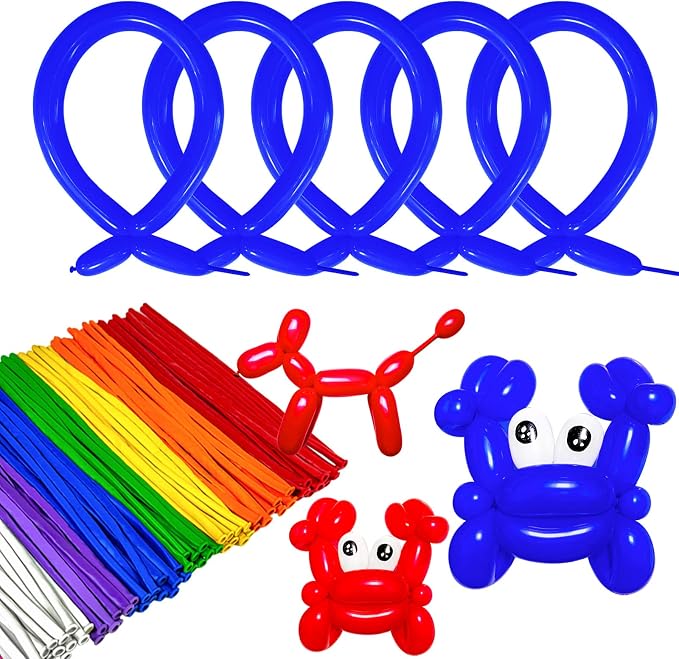 Blue 260 long Balloons 100 Pack Dark Blue Modeling Long Magic Balloons - Image 5
