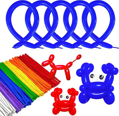 Blue 260 long Balloons 100 Pack Dark Blue Modeling Long Magic Balloons - Image 5
