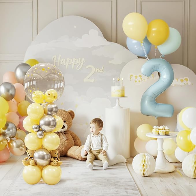 4 Sets Balloon Stands for Table, Wooden Balloon Stand - Image 7
