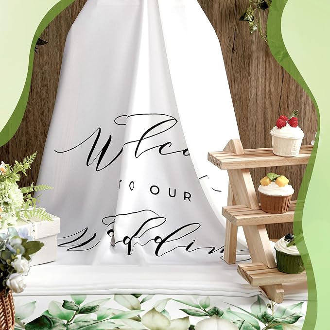 HunnmingRe 29 x 78 Inch Welcome to Our Wedding Sign - Image 6