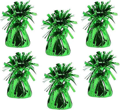 Chochkees 6-Count Green Metallic Balloon Weights, Birthday Party Favors by Chochkees