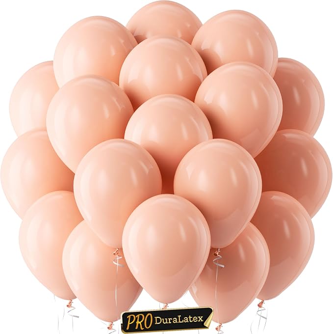 Pro Duralatex Pastel Orange Extra-Thick Balloons 120 Pack 10 inch | Light by Bezente