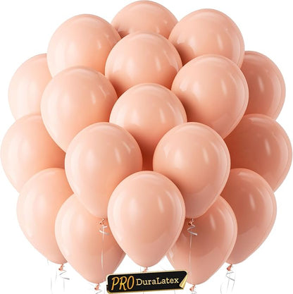 Pro Duralatex Pastel Orange Extra-Thick Balloons 120 Pack 10 inch | Light by Bezente