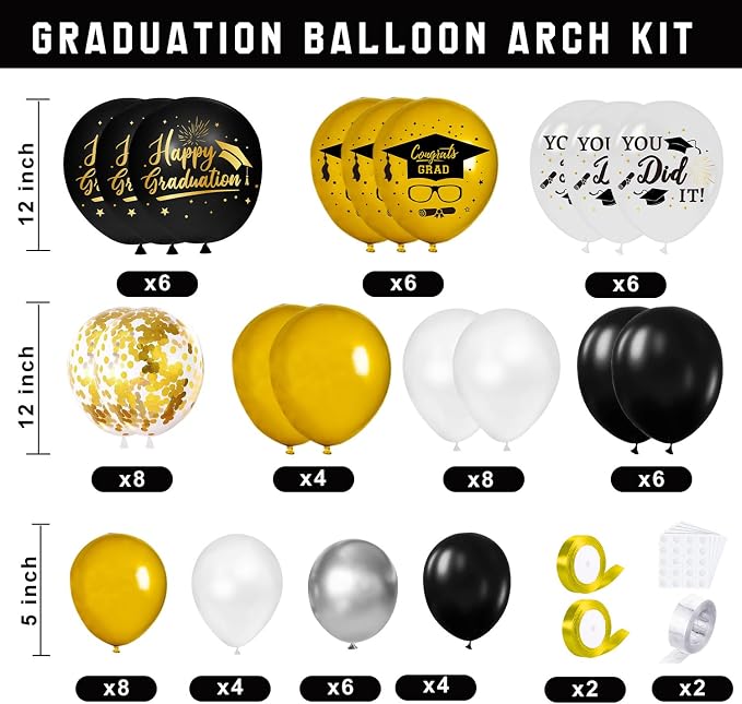 Graduation Decorations Class of 2026, Balloons Boxes - Image 3