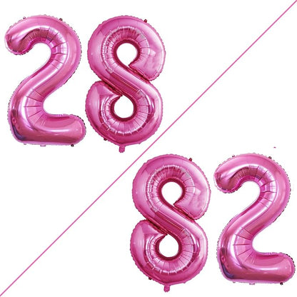 Number 28 Balloons for 28th Birthday Party Decorations, 42 Inch Jumbo Foil by GOER