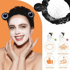 Jowmoy black Frog Eye Elastic Headband - Versatile for Spa, Skincare, Makeup, Face Wash, Fun Gift for Women (1 Pack)
