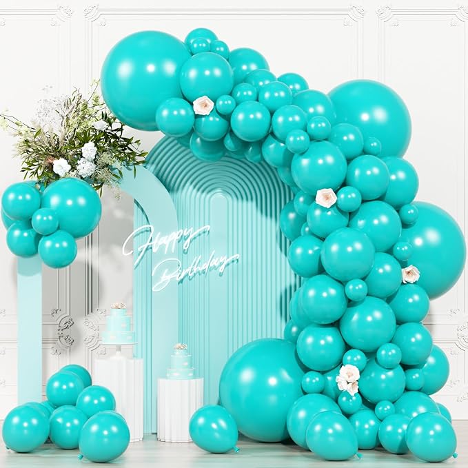 104pcs Teal Balloon Garland Arch Kit Different Sizes 18/12/10/5 Inch | by OWPFJG